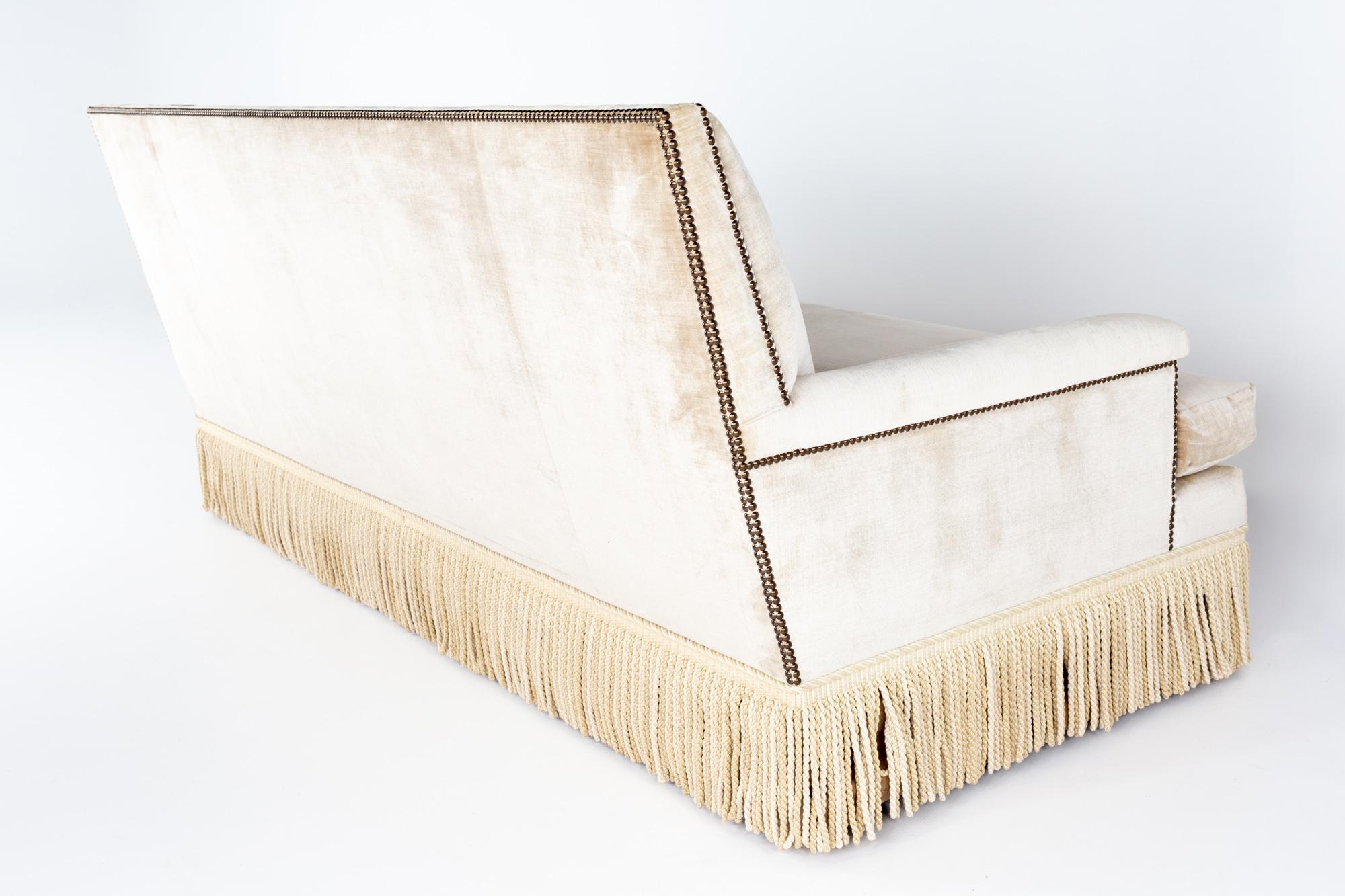 Baker Furniture Contemporary Velvet Sofa 1