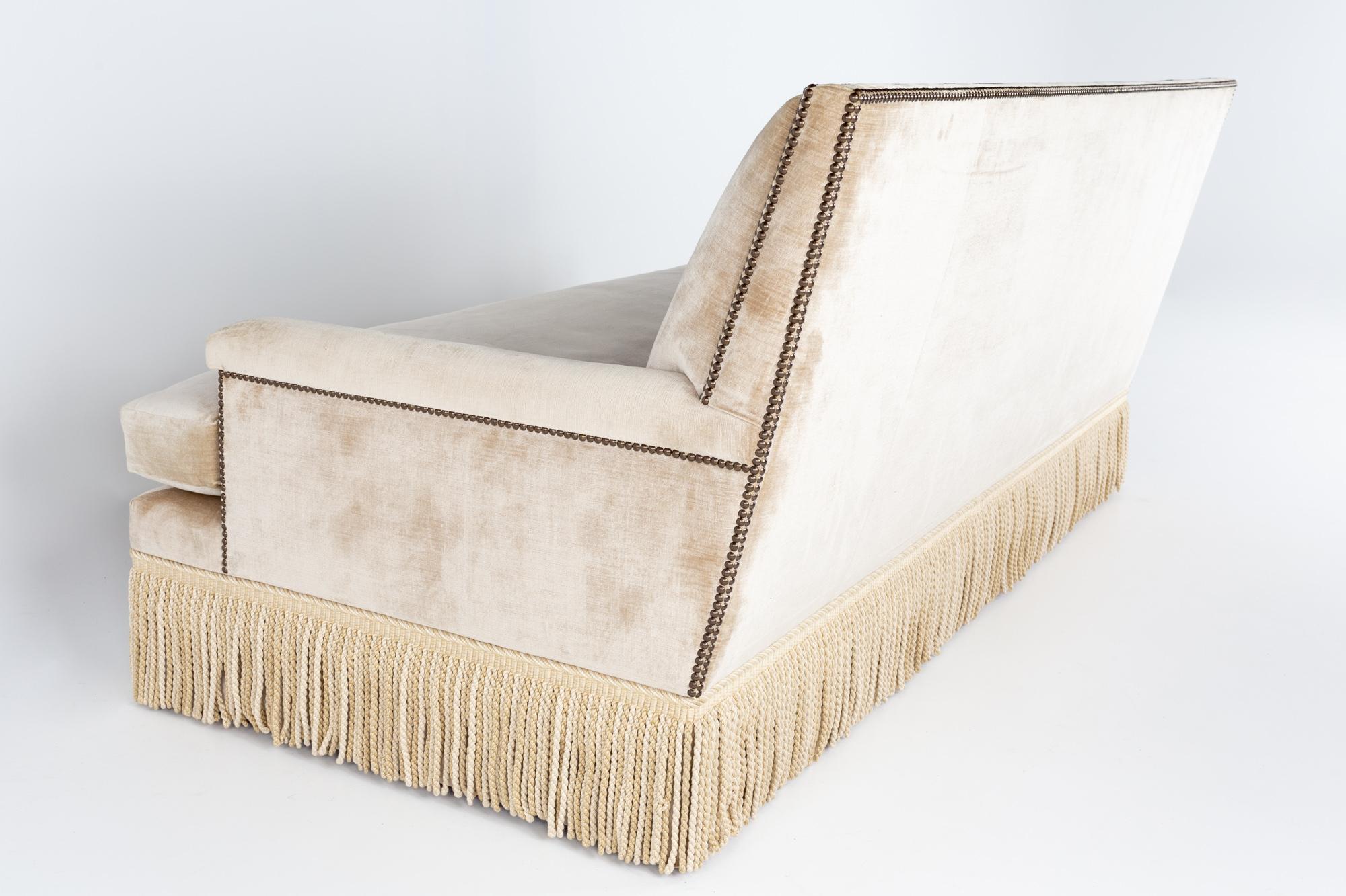 Baker Furniture Contemporary Velvet Sofa 3