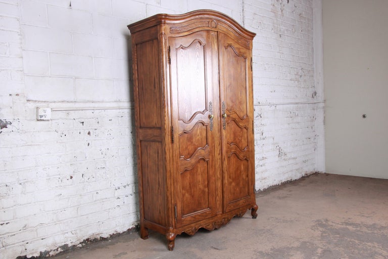 Baker Furniture Country French Louis Xv Style Oak Armoire Dresser