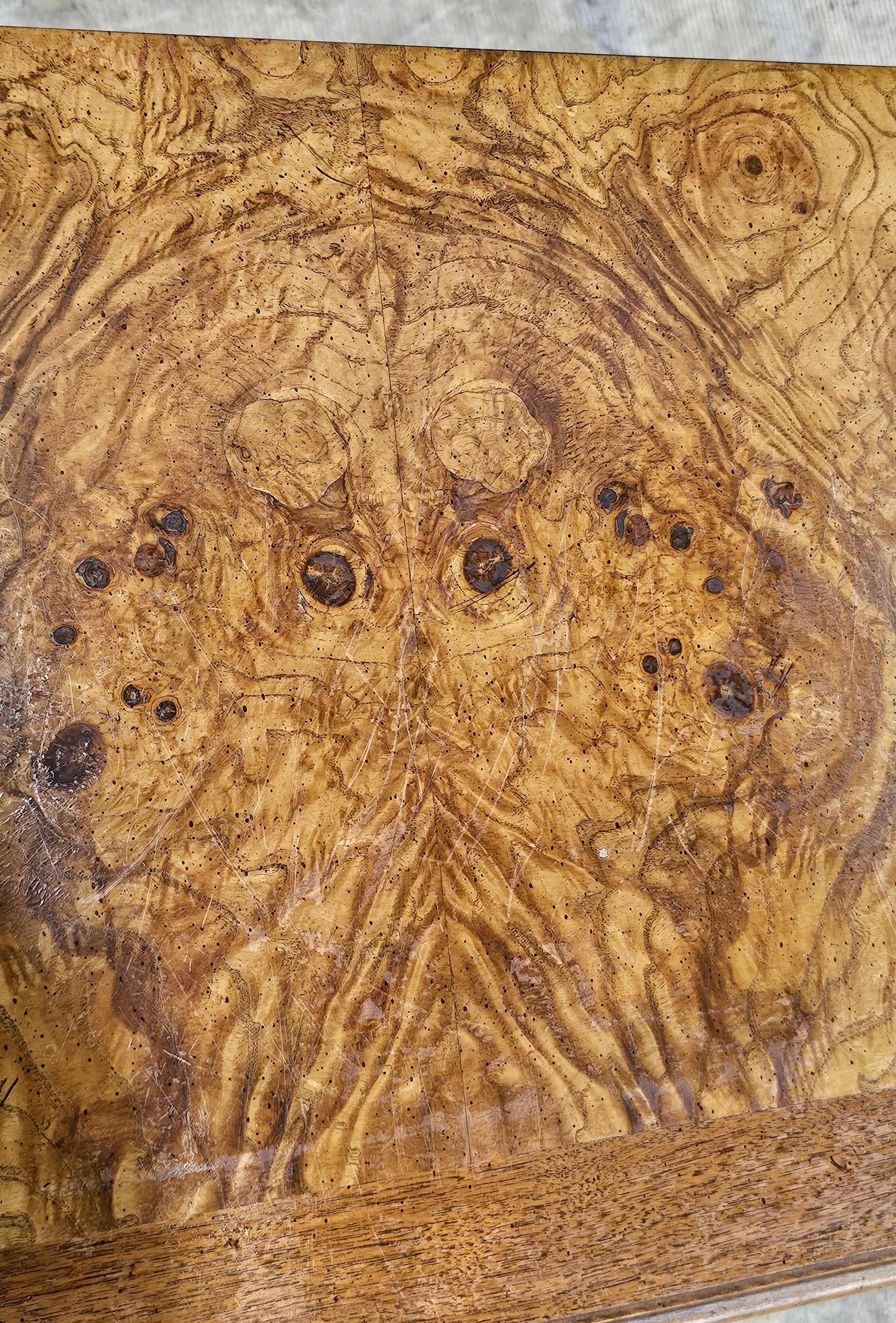Baker Furniture Cross-Banded and Burl Fold Top Console Card / Game Table For Sale 9