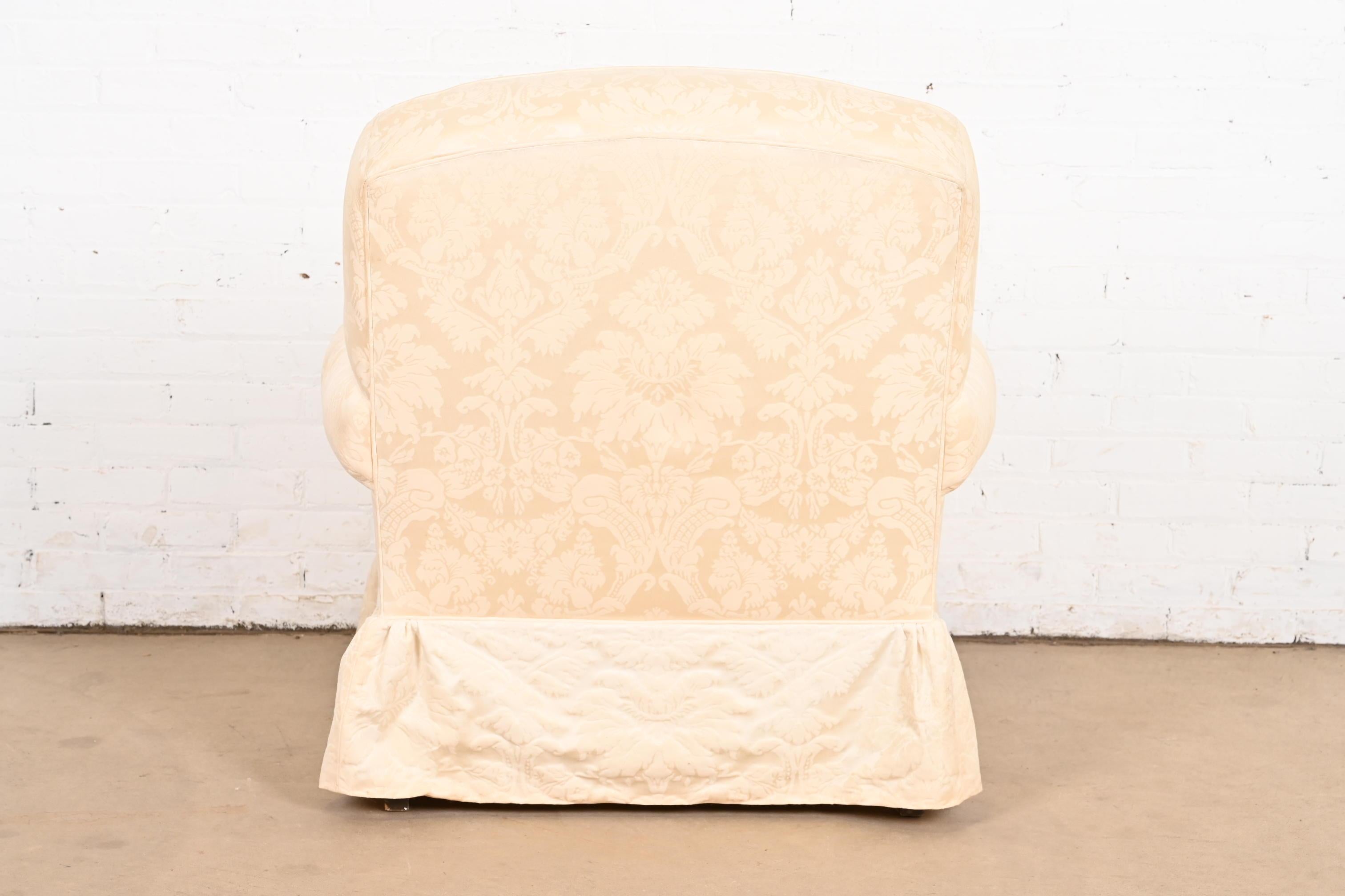Baker Furniture Damast-Polster-Loungesessel im Angebot 5