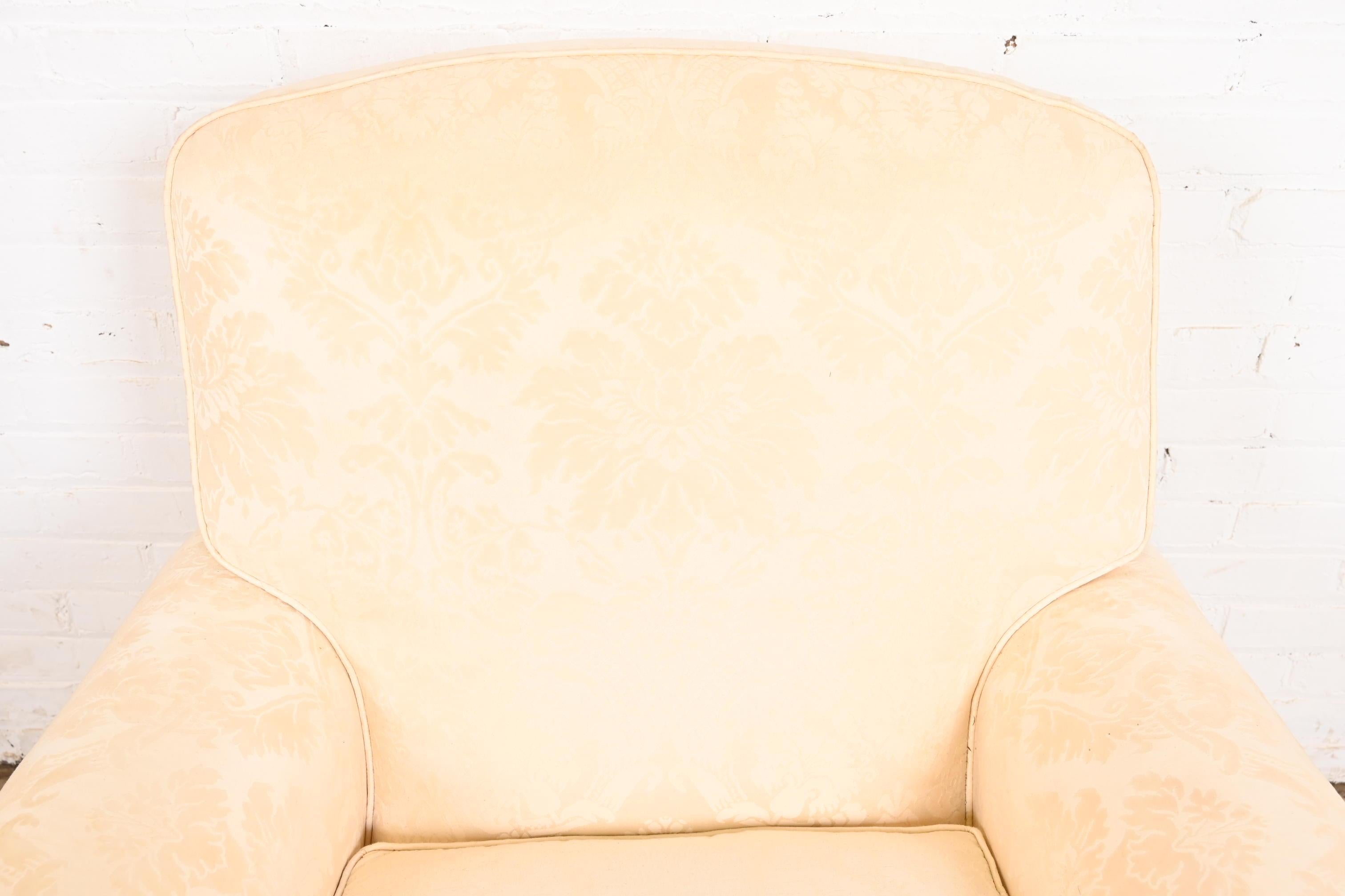 Baker Furniture Damast-Polster-Loungesessel im Angebot 2