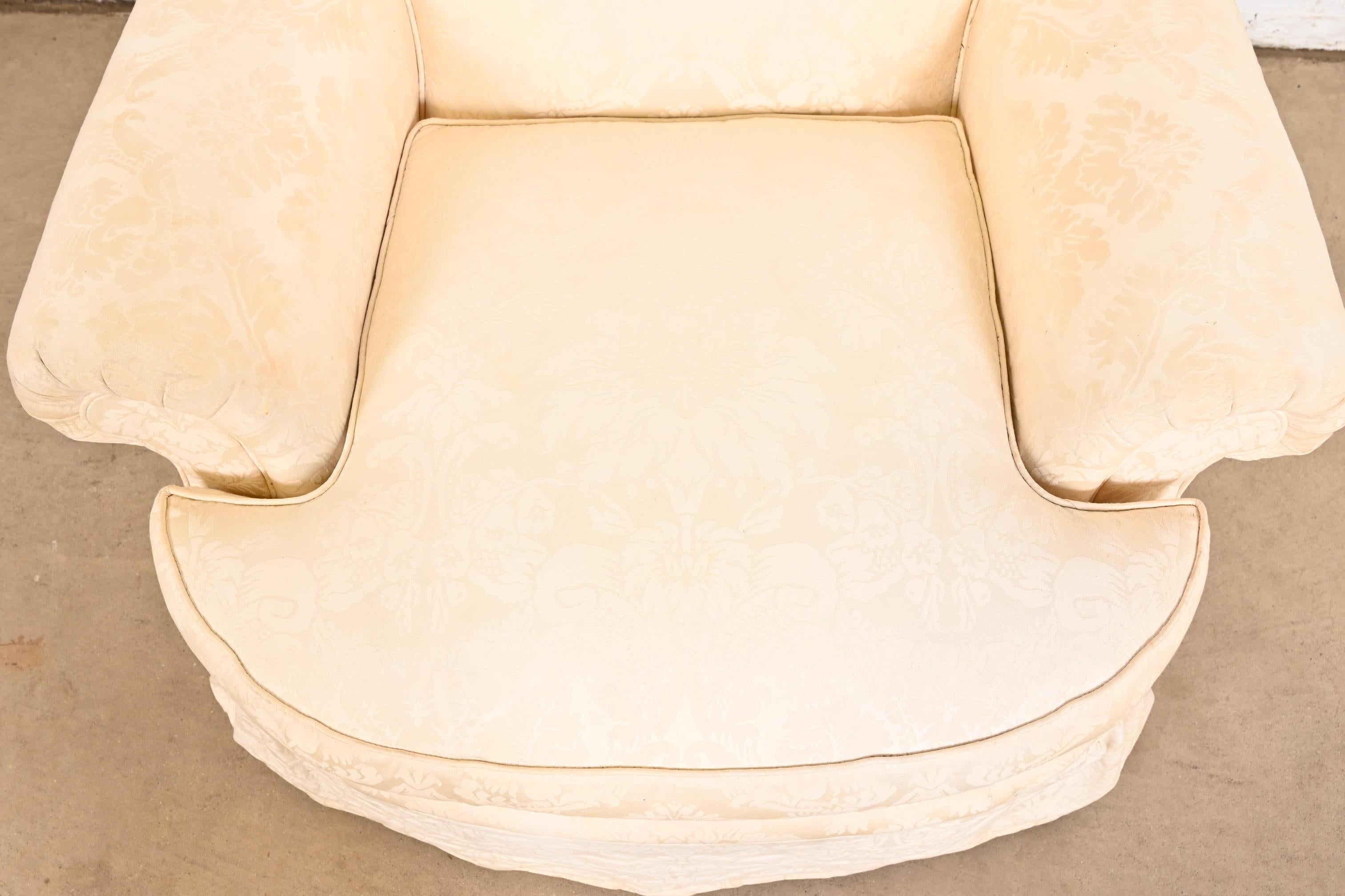 Baker Furniture Damast-Polster-Loungesessel im Angebot 3