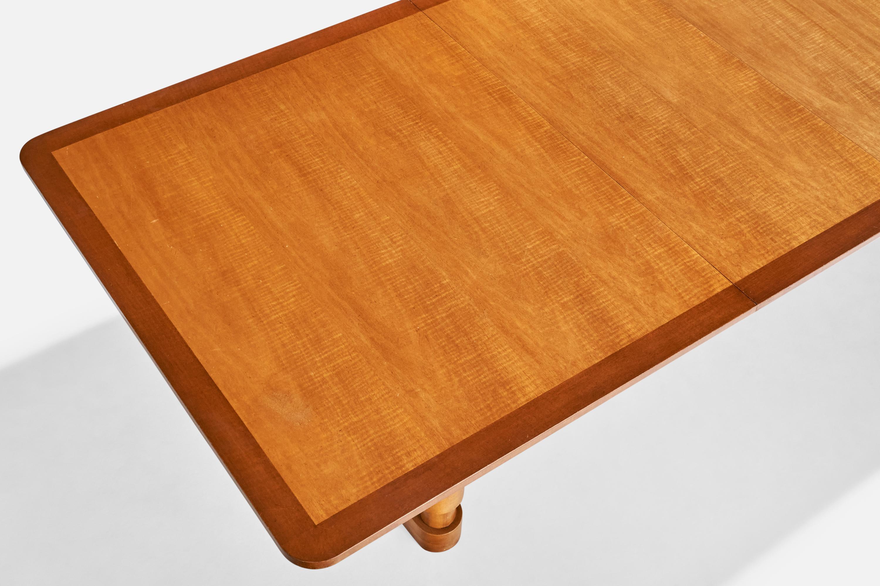Baker Furniture, Dining Table, Maple, Teak, USA, c. 1950s 4