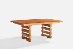 Baker Furniture, Dining Table, Maple, Teak, USA, c. 1950s