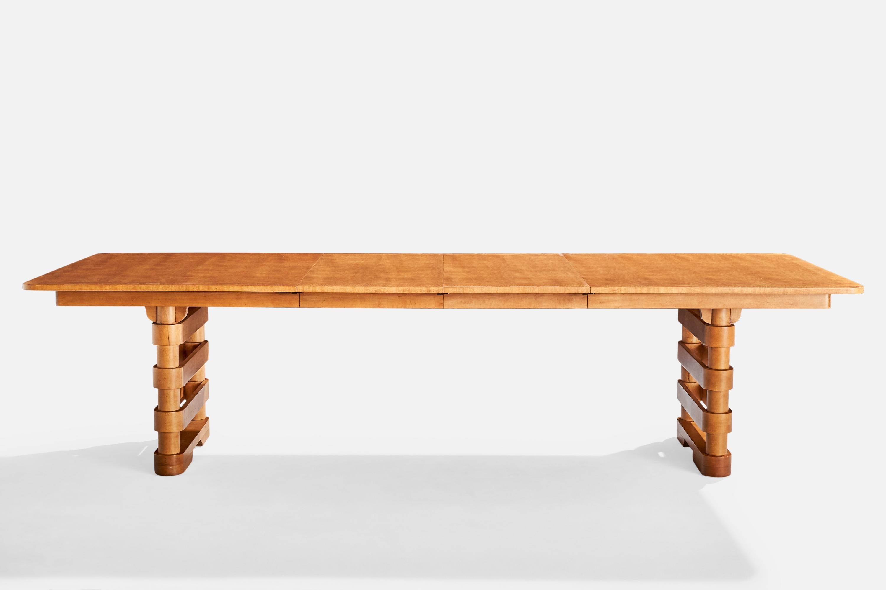 Baker Furniture, Esstisch, Ahorn, USA, ca. 1950er Jahre 1