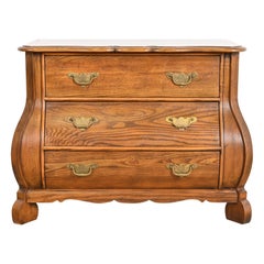 Baker Furniture Dutch Oak Bombe Chest or Commode