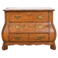 Baker Furniture Dutch Oak Bombe Chest or Commode