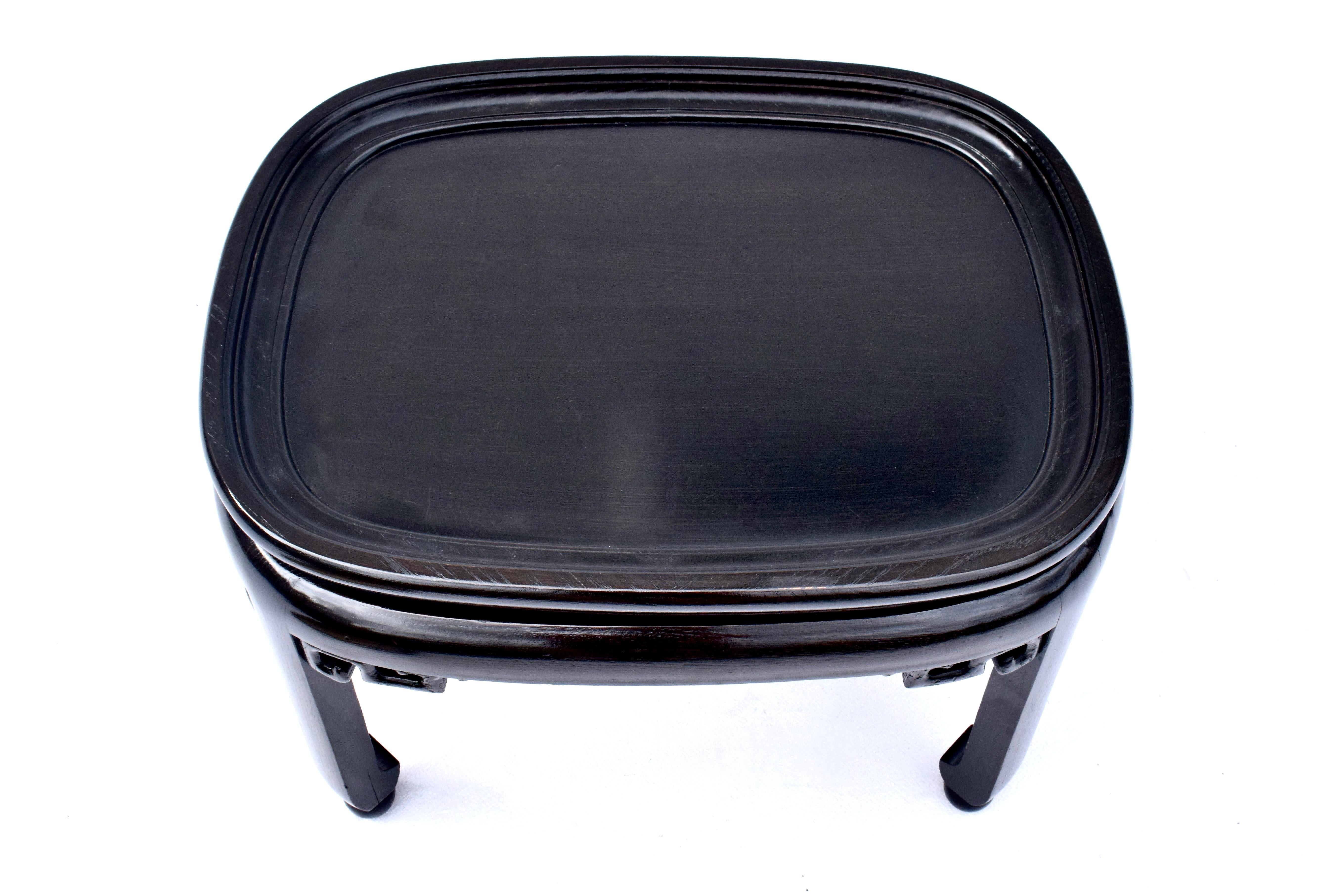 Baker Möbel Ebonisiert Ming Tablett Tisch (Messing) im Angebot