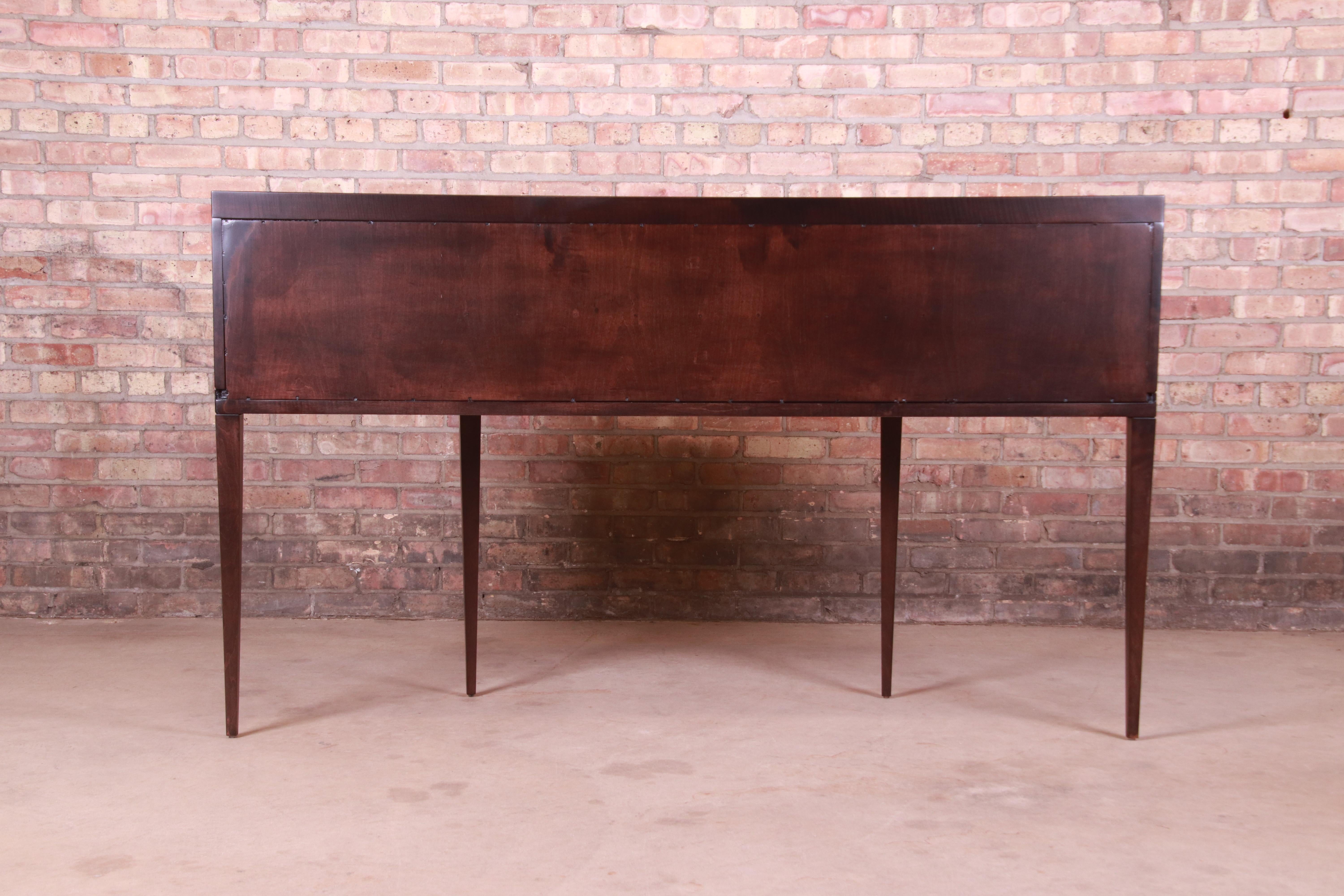 Baker Furniture Elegant Modern Regency Sideboard Credenza, Newly Refinished 5