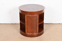 Baker Furniture Empire Banded Mahogany Drum Table