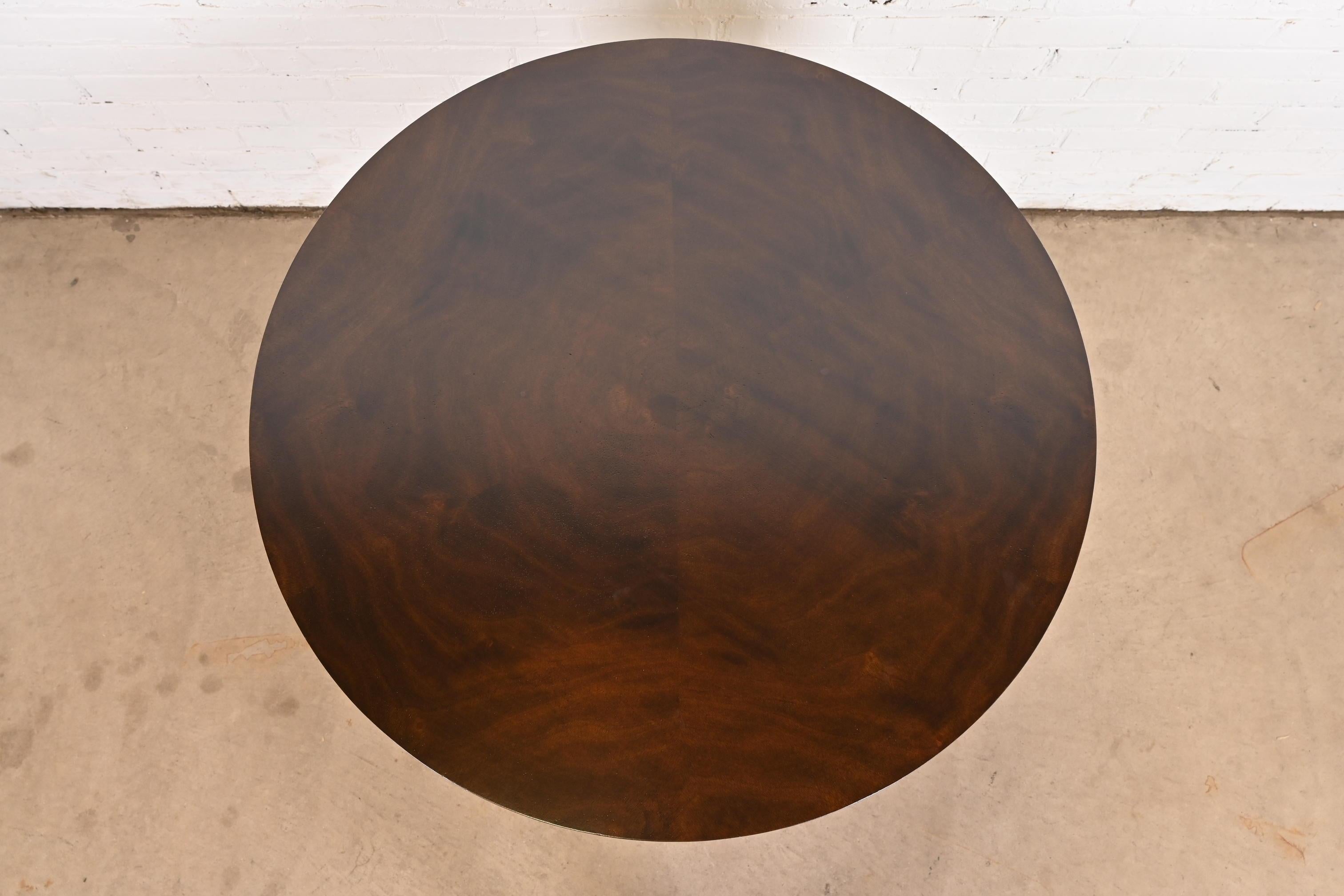 Baker Furniture Empire Carved Mahogany Pedestal Tea Table or Center Table 3