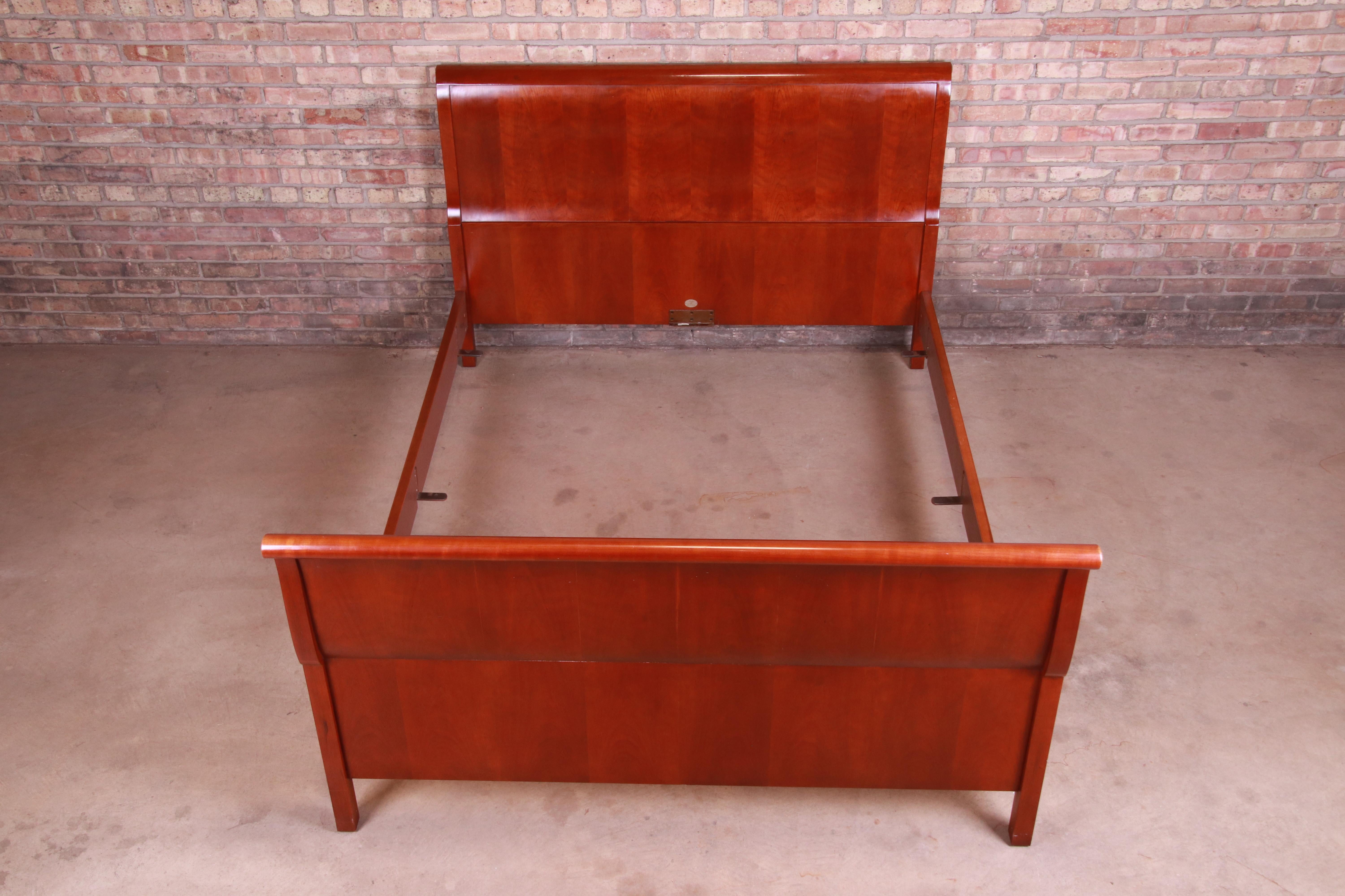 cherry sleigh bed