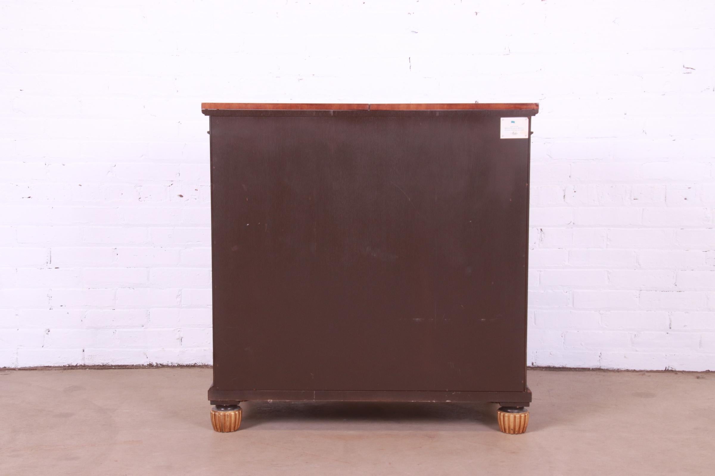 Baker Furniture Empire Flame Mahogany Flip-Top Server or Bar Cabinet 9