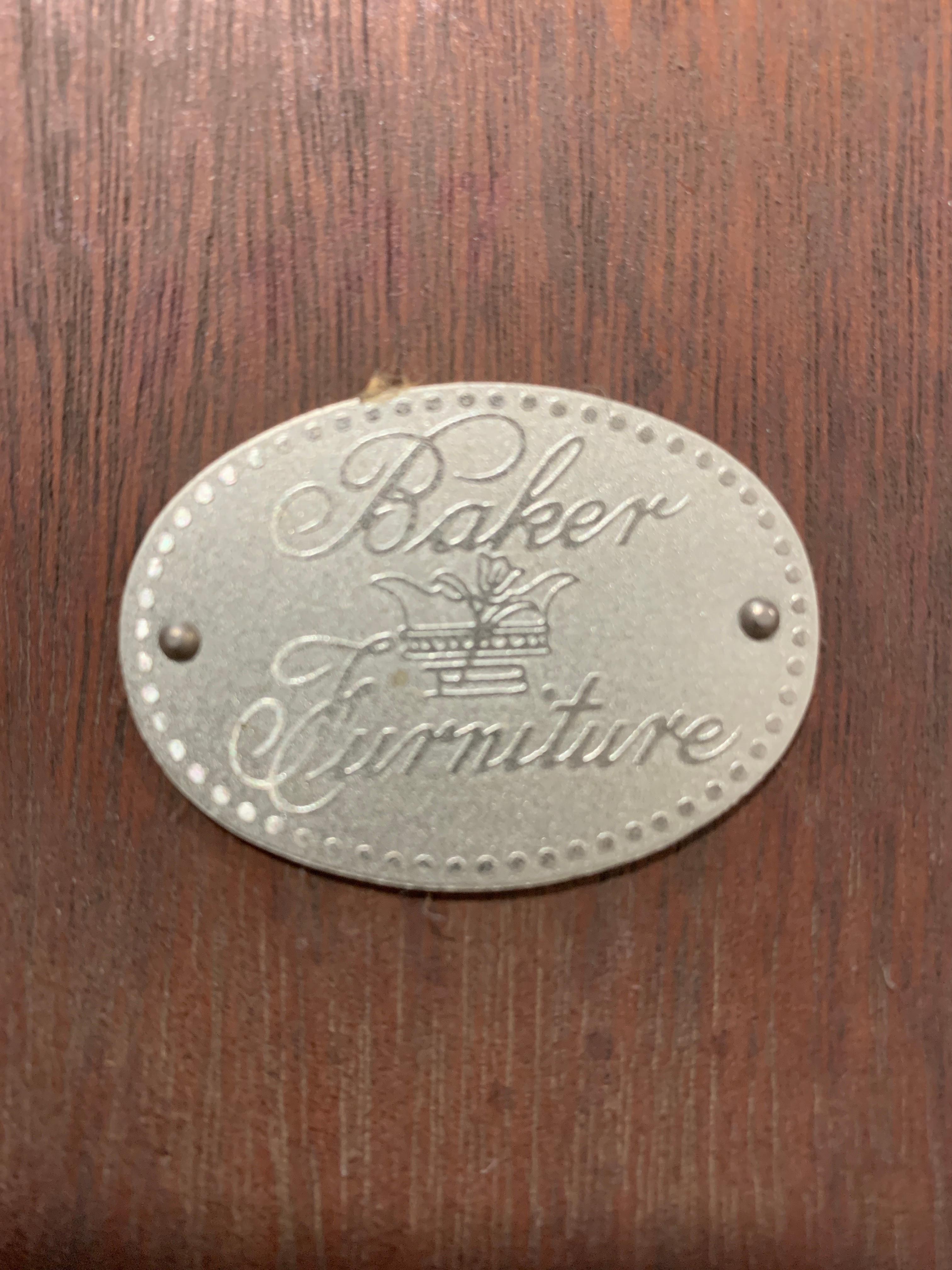 Baker Furniture Empire Mahogany and Brass Plant Stand, Newly Refinished 5