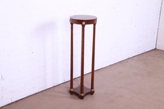 Baker Furniture Empire Mahogany and Brass Plant Stand, Newly Refinished