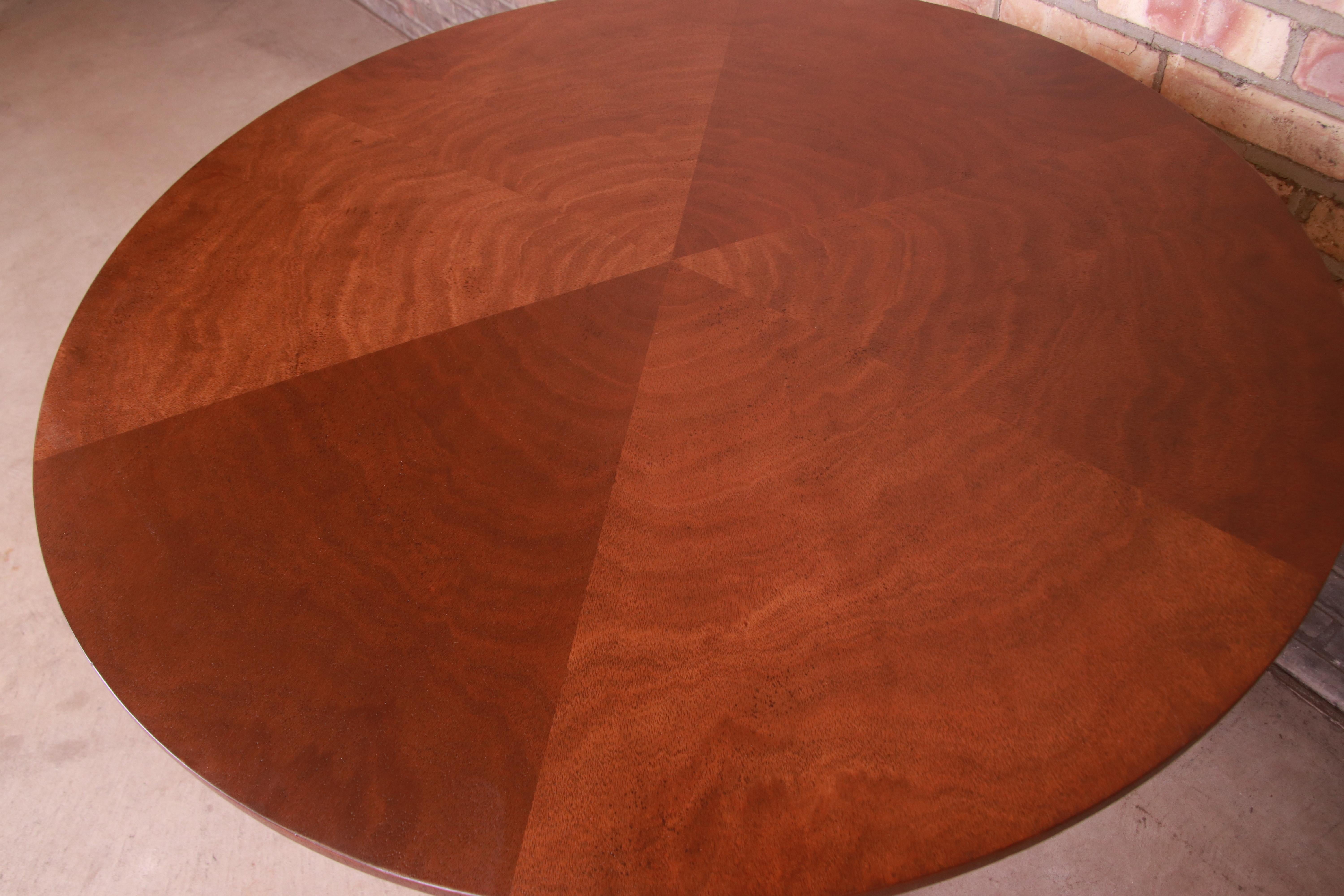 Baker Furniture Empire Mahogany Pedestal Tea Table or Center Table, Refinished 6