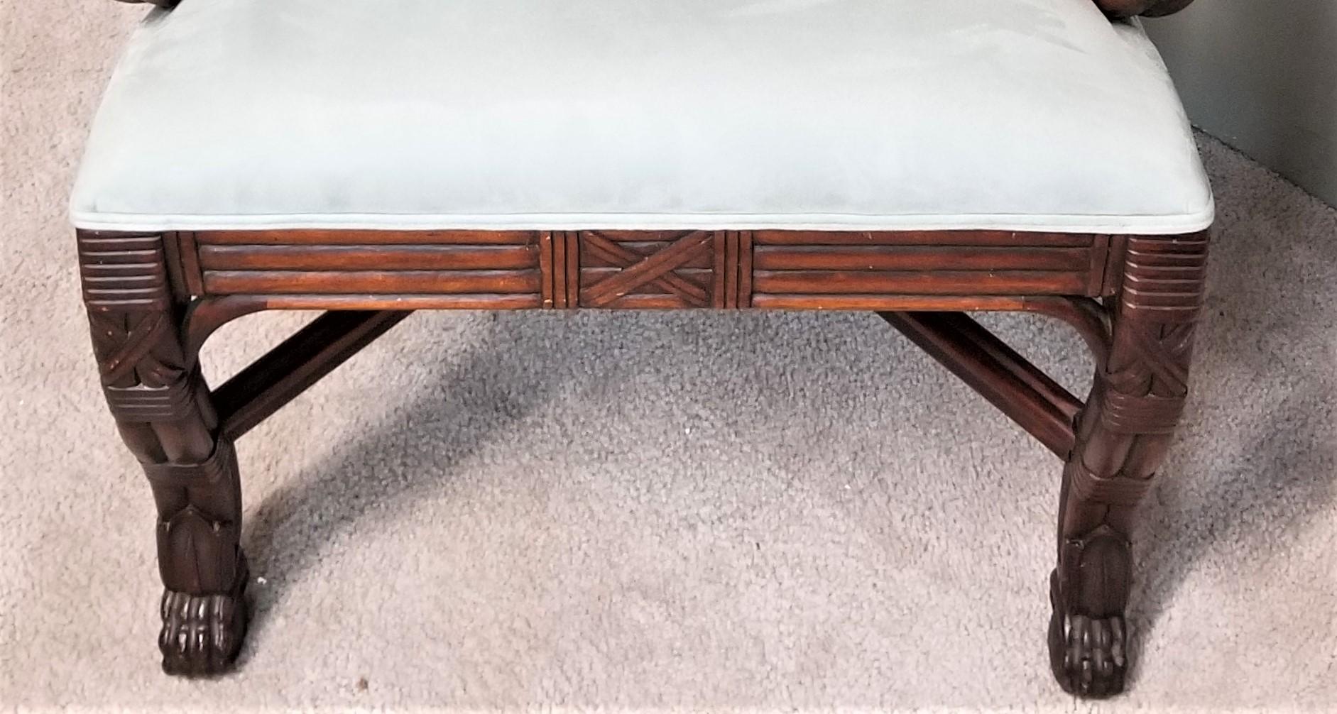 Baker Furniture Empire Style Scroll Arm Arm Desk Dining Chair 1