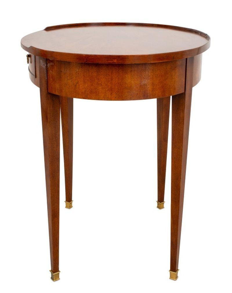 Baker Furniture Empire Style Walnut Lamp Table In Good Condition For Sale In Astoria, NY