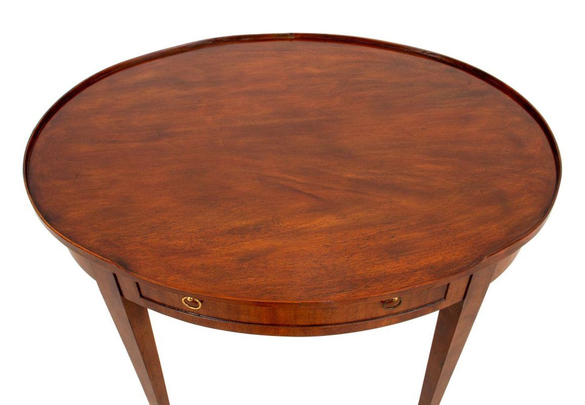 20th Century Baker Furniture Empire Style Walnut Lamp Table For Sale