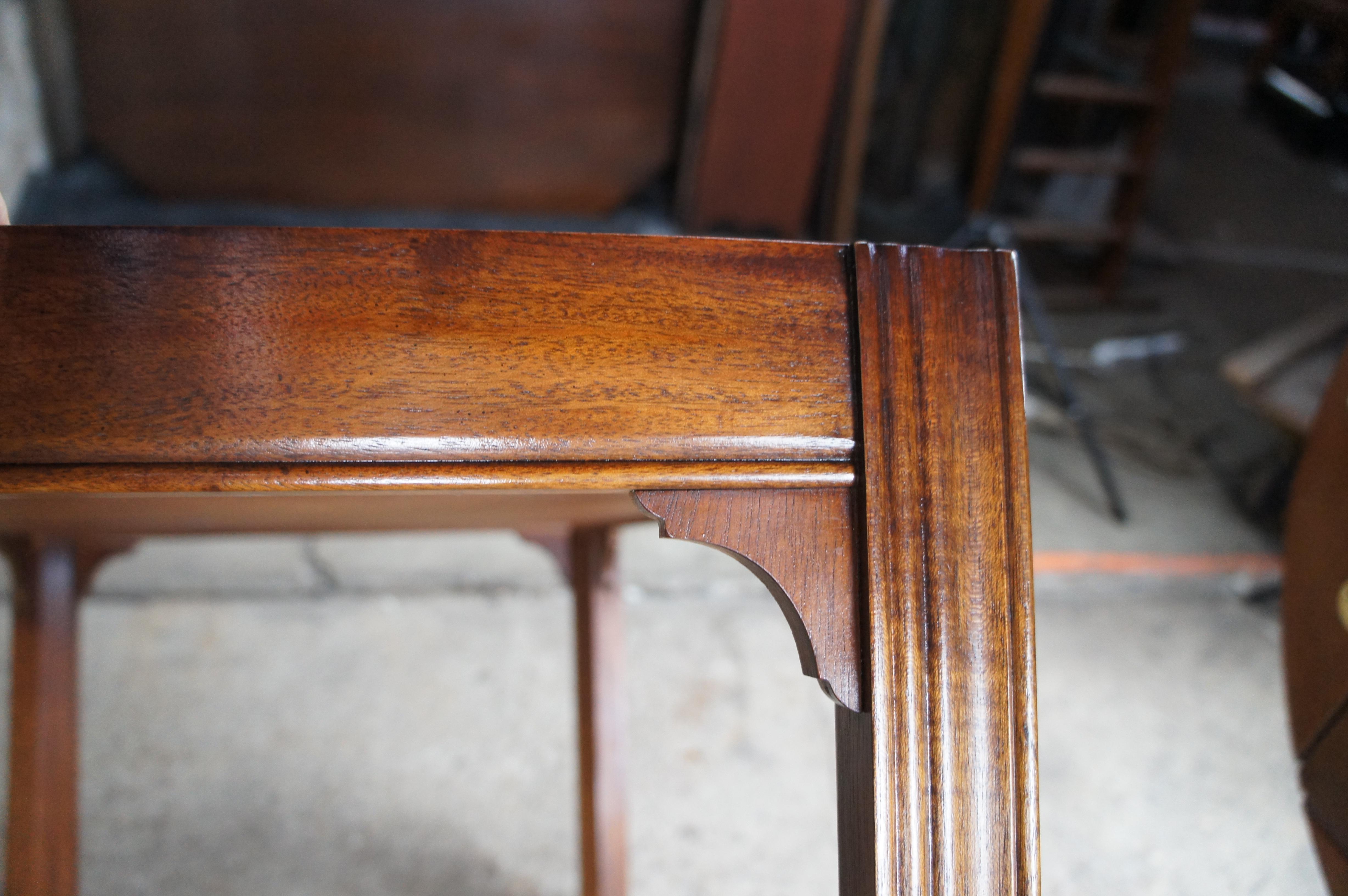 Baker Furniture English Chippendale Mahogany Butlers Tray Coffee Cocktail Table in vendita 5