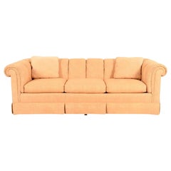 Baker Furniture English Traditional Custom Upholstered Roll Arm Sofa