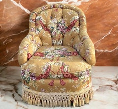 Baker Furniture Englischer Clubsessel im viktorianischen Stil mit Chintz-Polsterung