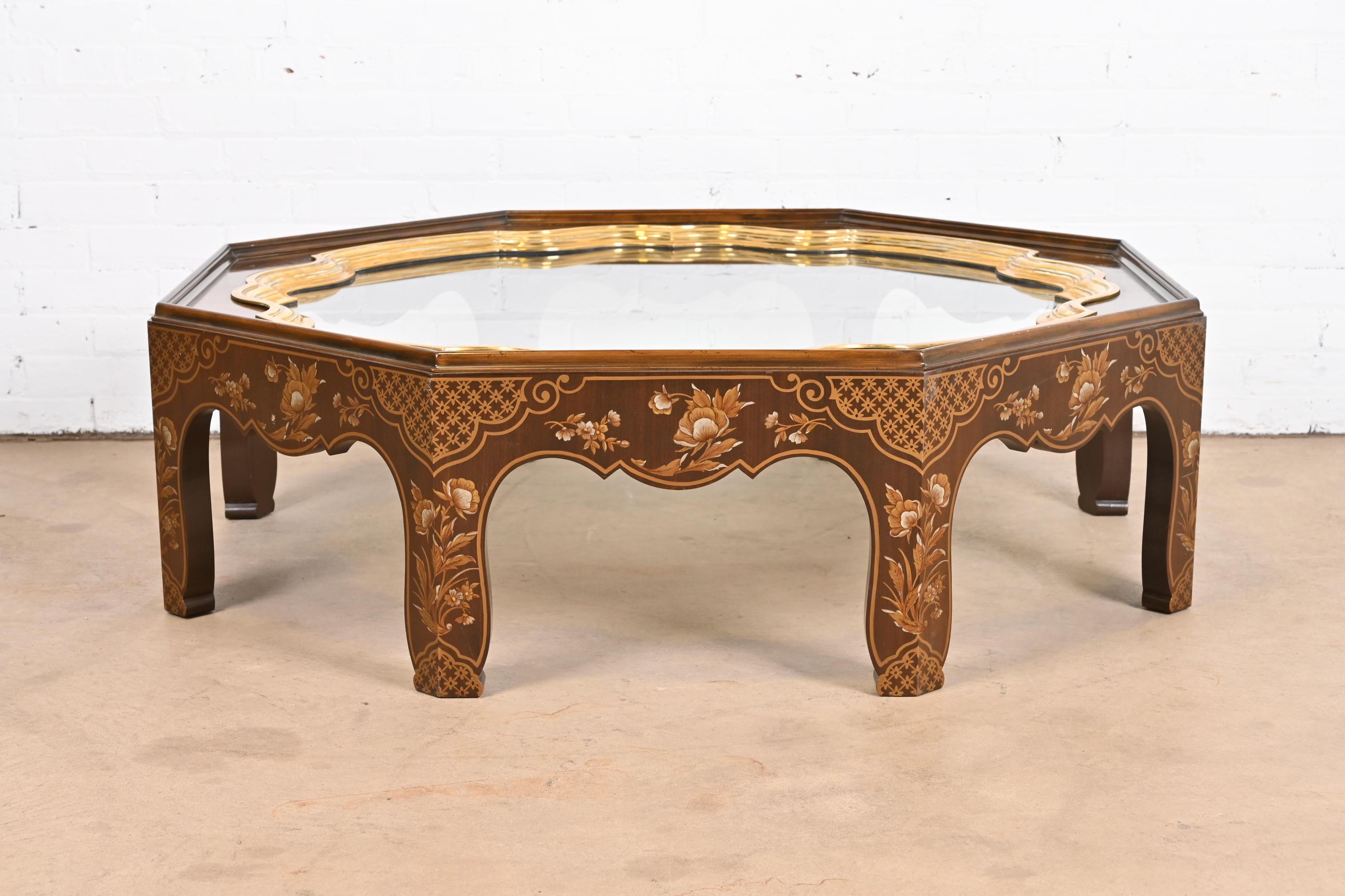 A gorgeous Mid-Century Modern Hollywood Regency Chinoiserie coffee or cocktail table.

By Baker Furniture, 