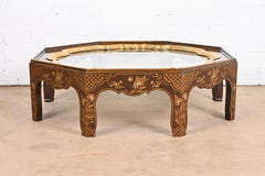 Baker Furniture Far East Collection Hollywood Regency Chinoiserie Cocktail Table