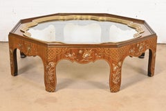 Baker Furniture Far East Collection Hollywood Regency Chinoiserie Cocktail Table