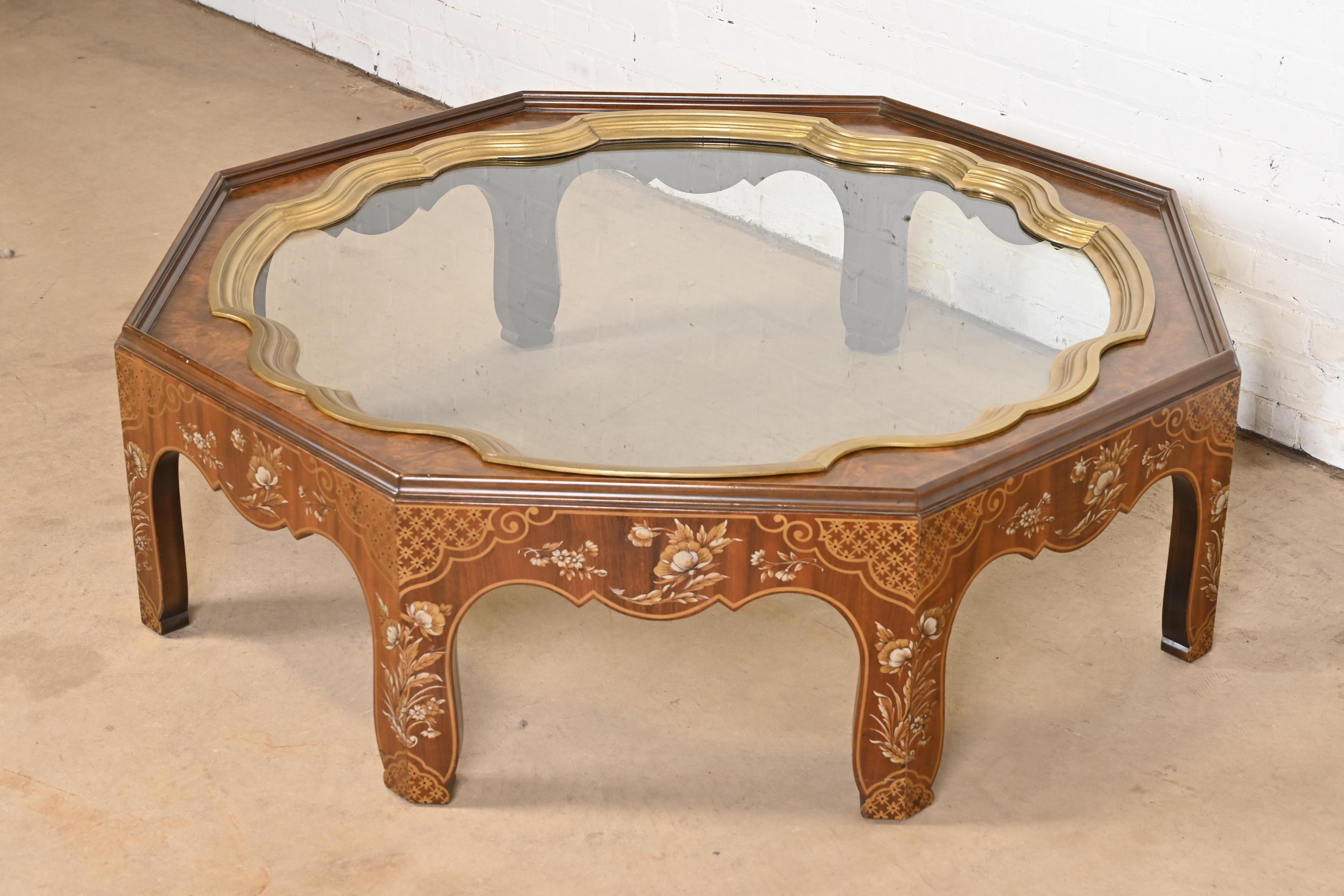 Mid-Century moderno Baker Furniture Far East Collection Tavolo da Cocktail Hollywood Regency Chinoiserie in vendita