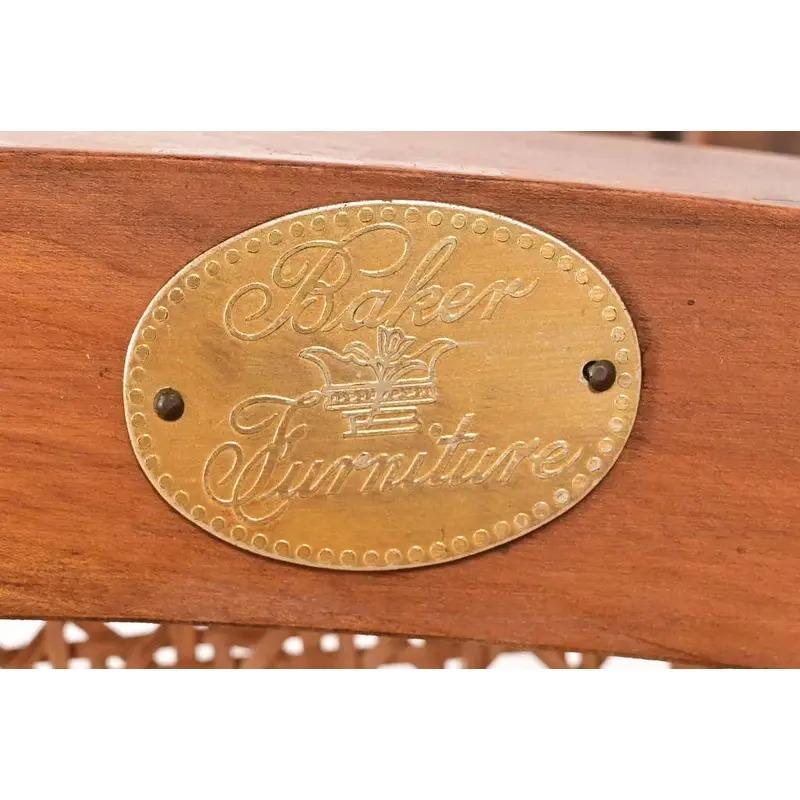 Poltrona Regency in finto bambù e canna di Baker Furniture, anni '60 in vendita 7