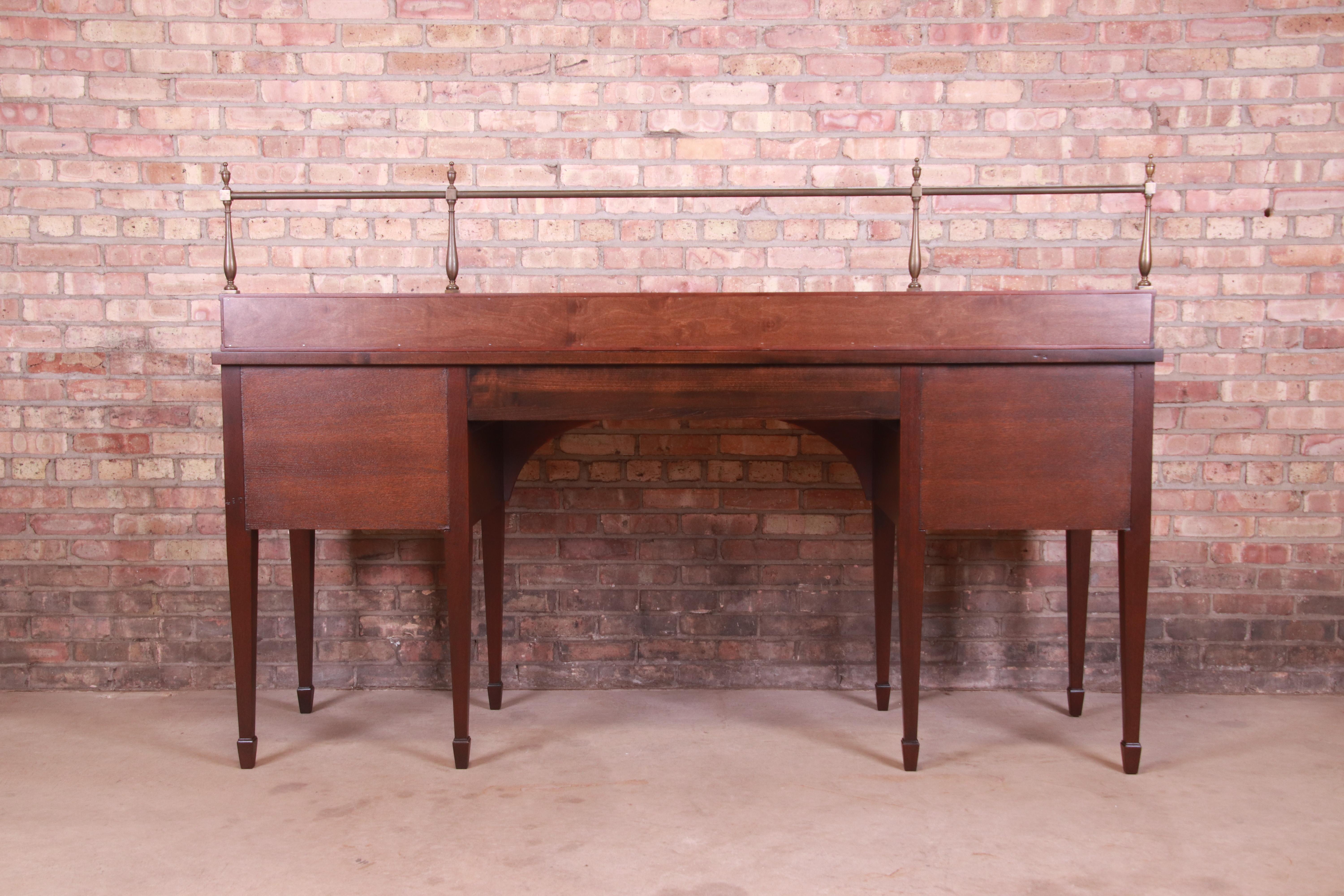 Baker Furniture Federal Flame Mahogany Bow Front Sideboard Credenza, Refinished 11