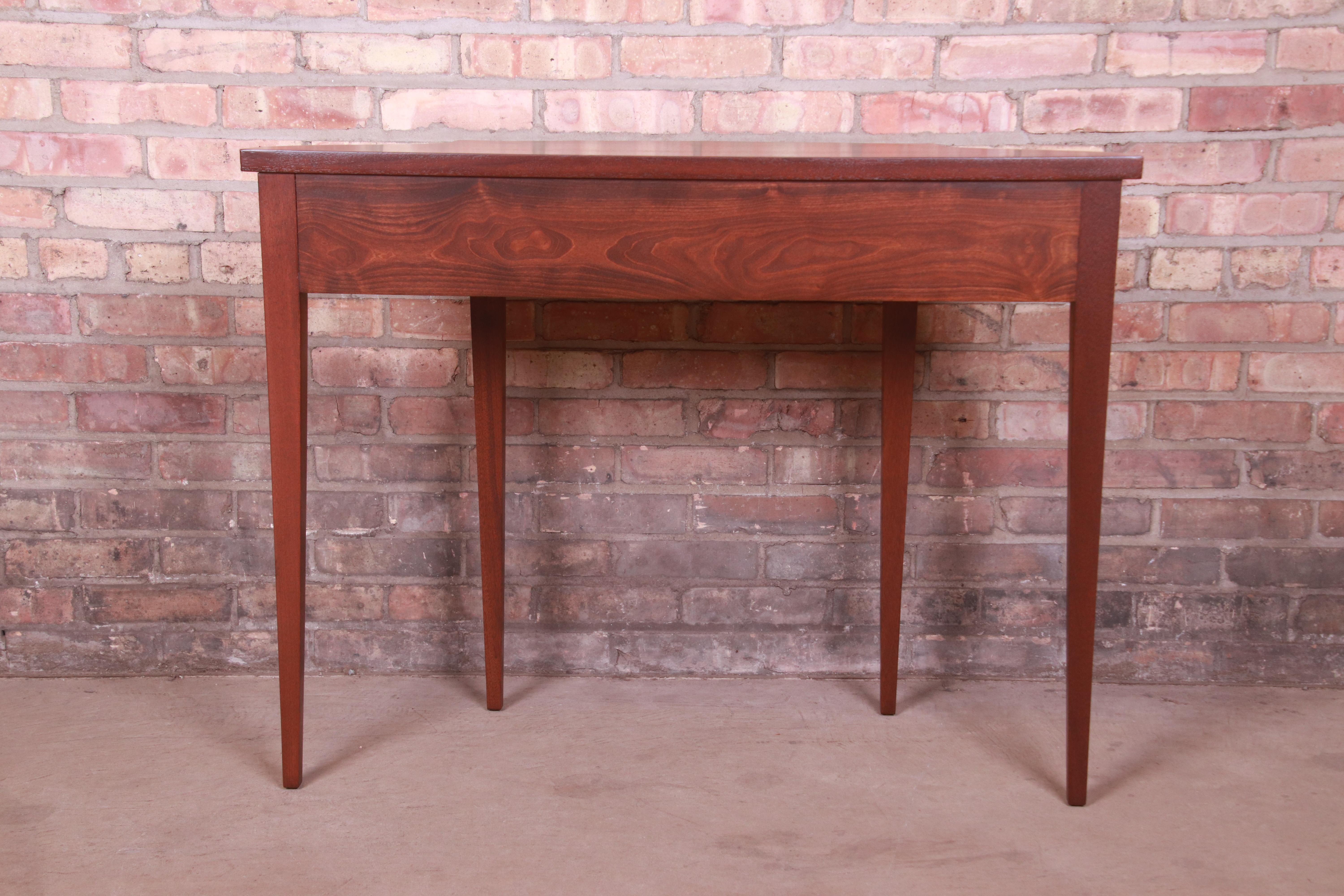 Baker Furniture Federal Inlaid Mahogany Console or Entry Table, Newly Refinished For Sale 6