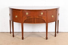 Baker Furniture Federal Inlaid Mahogany Demilune Sideboard