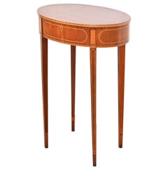 Baker Furniture Federal Inlaid Mahogany Nightstand or Side Table