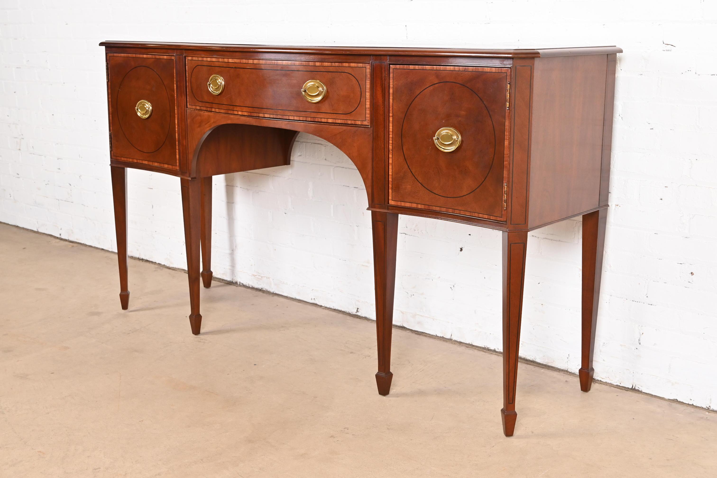 American Baker Furniture Federal Inlaid Mahogany Sideboard Credenza