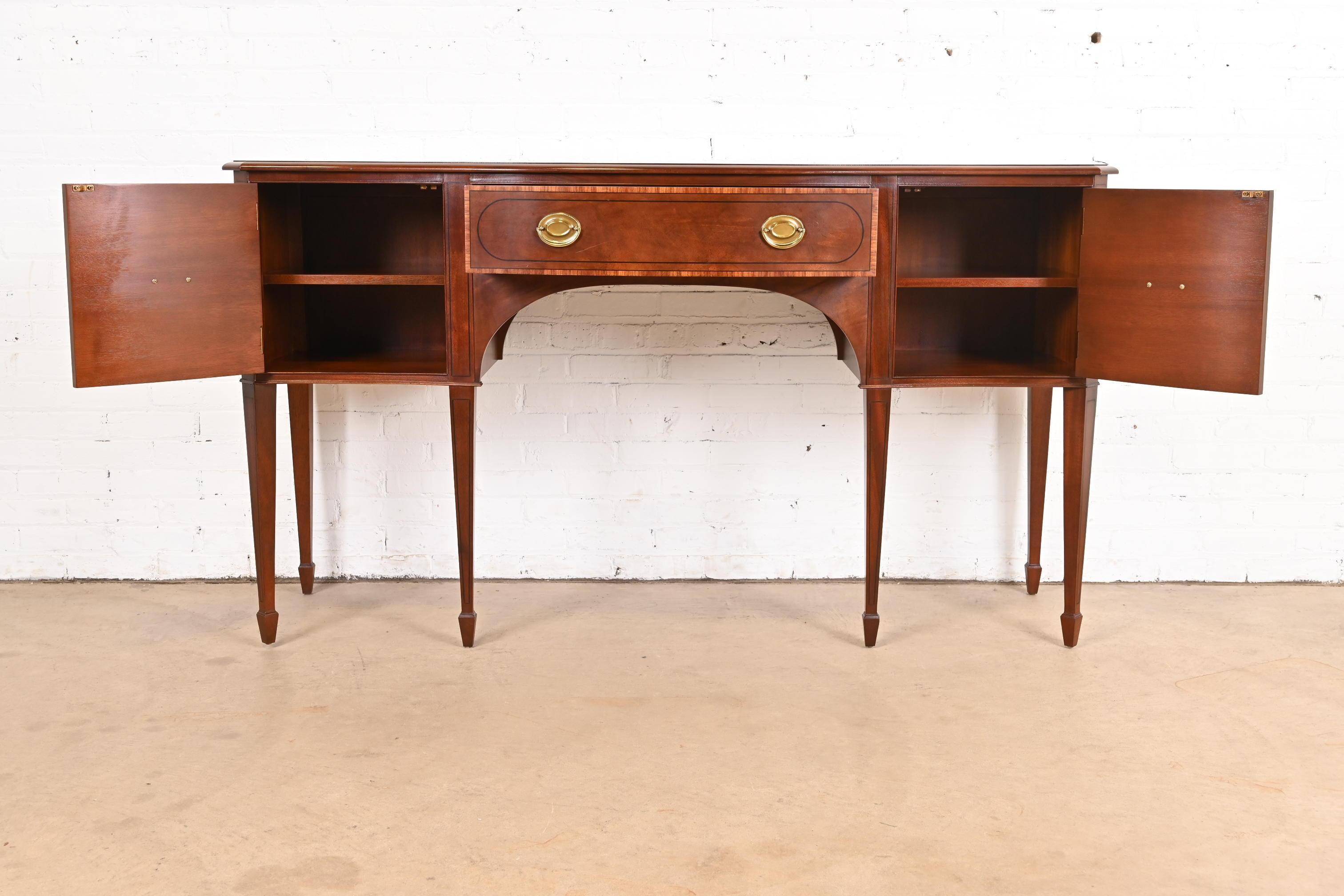 Baker Furniture Federal Inlaid Mahogany Sideboard Credenza 1