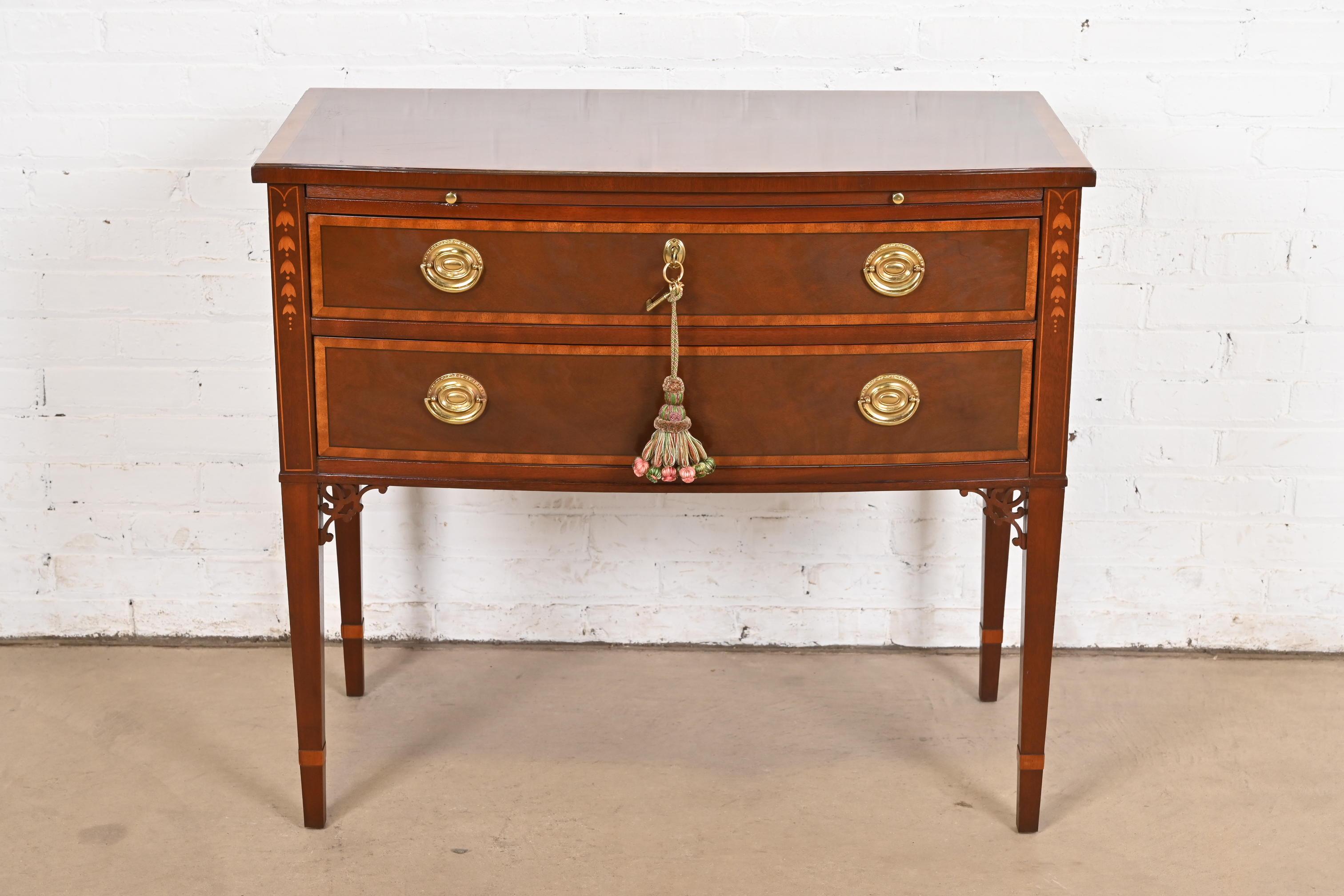 American Baker Furniture Federal Inlaid Mahogany Sideboard or Buffet Server