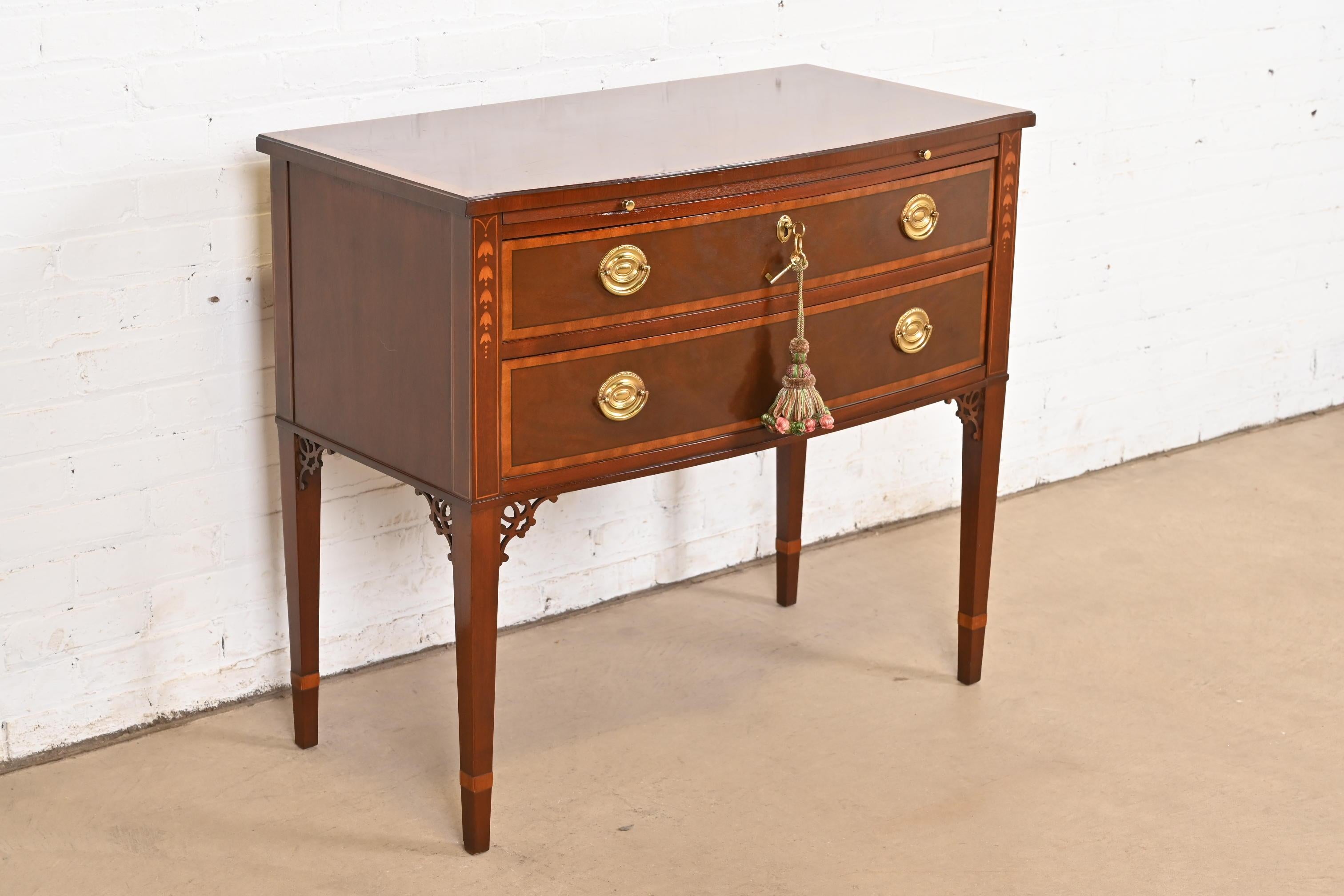 20th Century Baker Furniture Federal Inlaid Mahogany Sideboard or Buffet Server