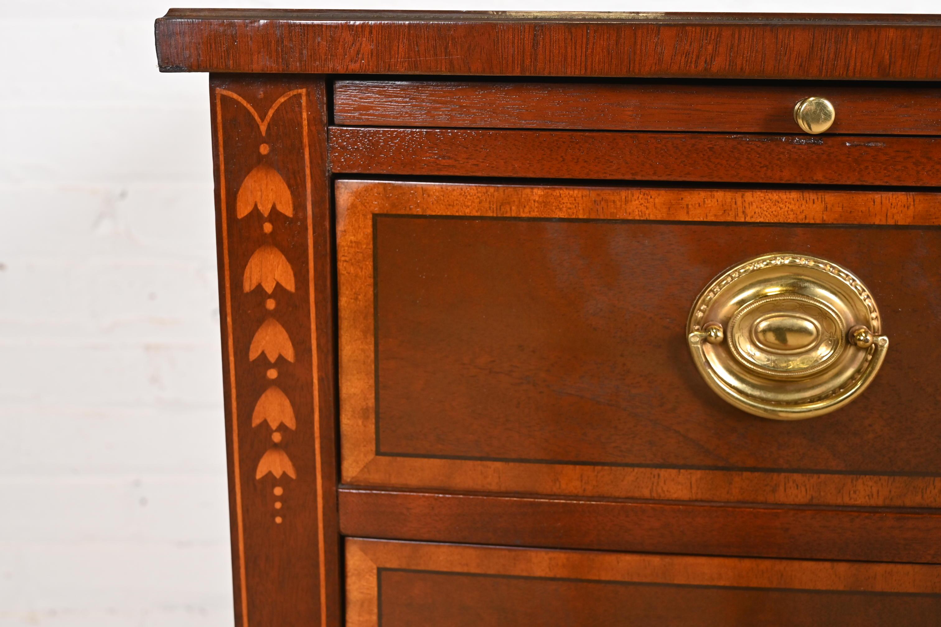 Baker Furniture Federal Inlaid Mahogany Sideboard or Buffet Server 1