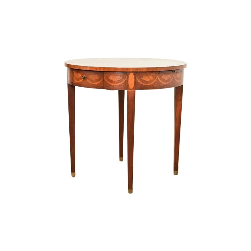 Baker Furniture Federal Inlaid Mahogany Tea Table or Occasional Side Table