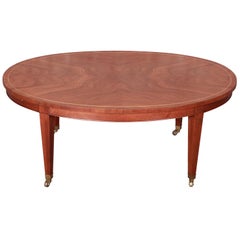 Baker Furniture Federal Mahogany Oval Coffee Table, Newly Refinished
