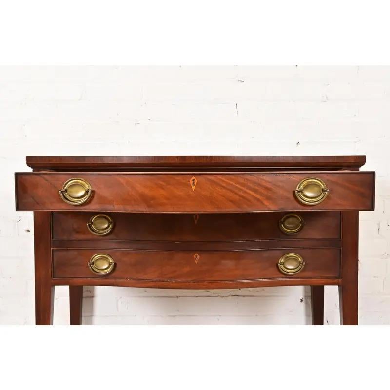 Baker Furniture Federal Mahogany Serpentine Front Buffet Server, Circa 1920 For Sale 3