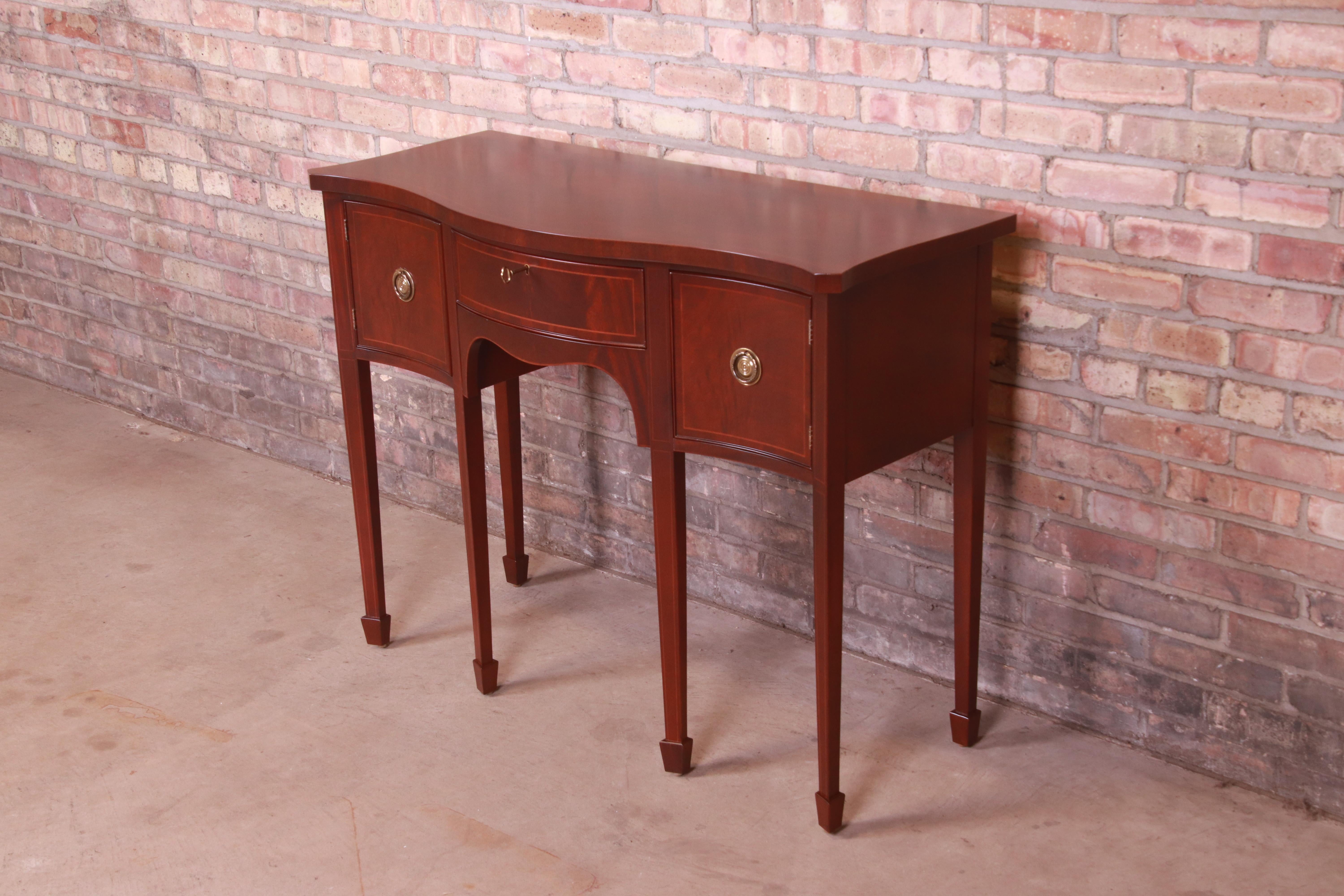 Baker Furniture Federal Mahogany Sideboard or Console In Good Condition In South Bend, IN