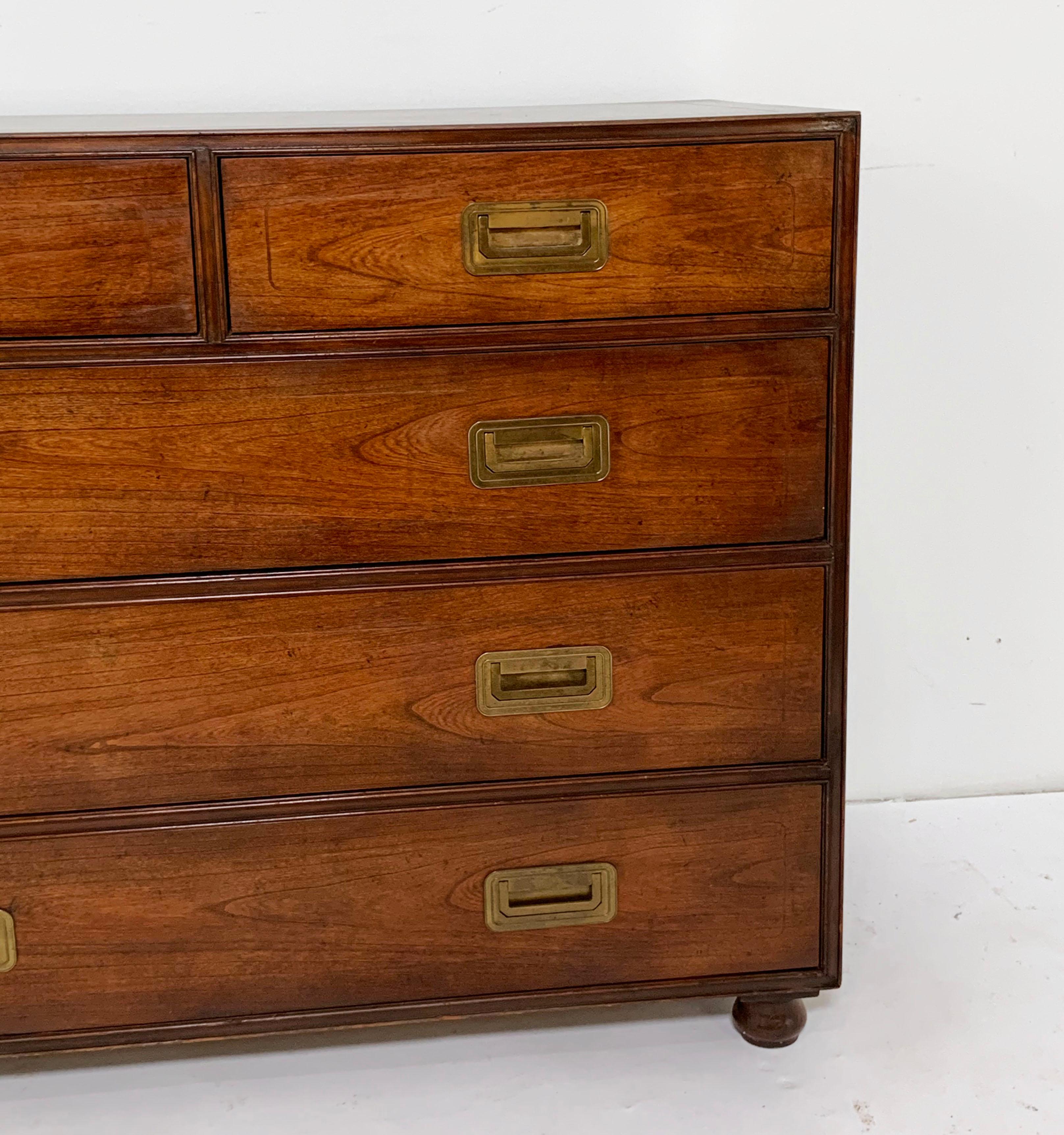 American Baker Furniture Five-Drawer Campaign Chest, circa 1940s