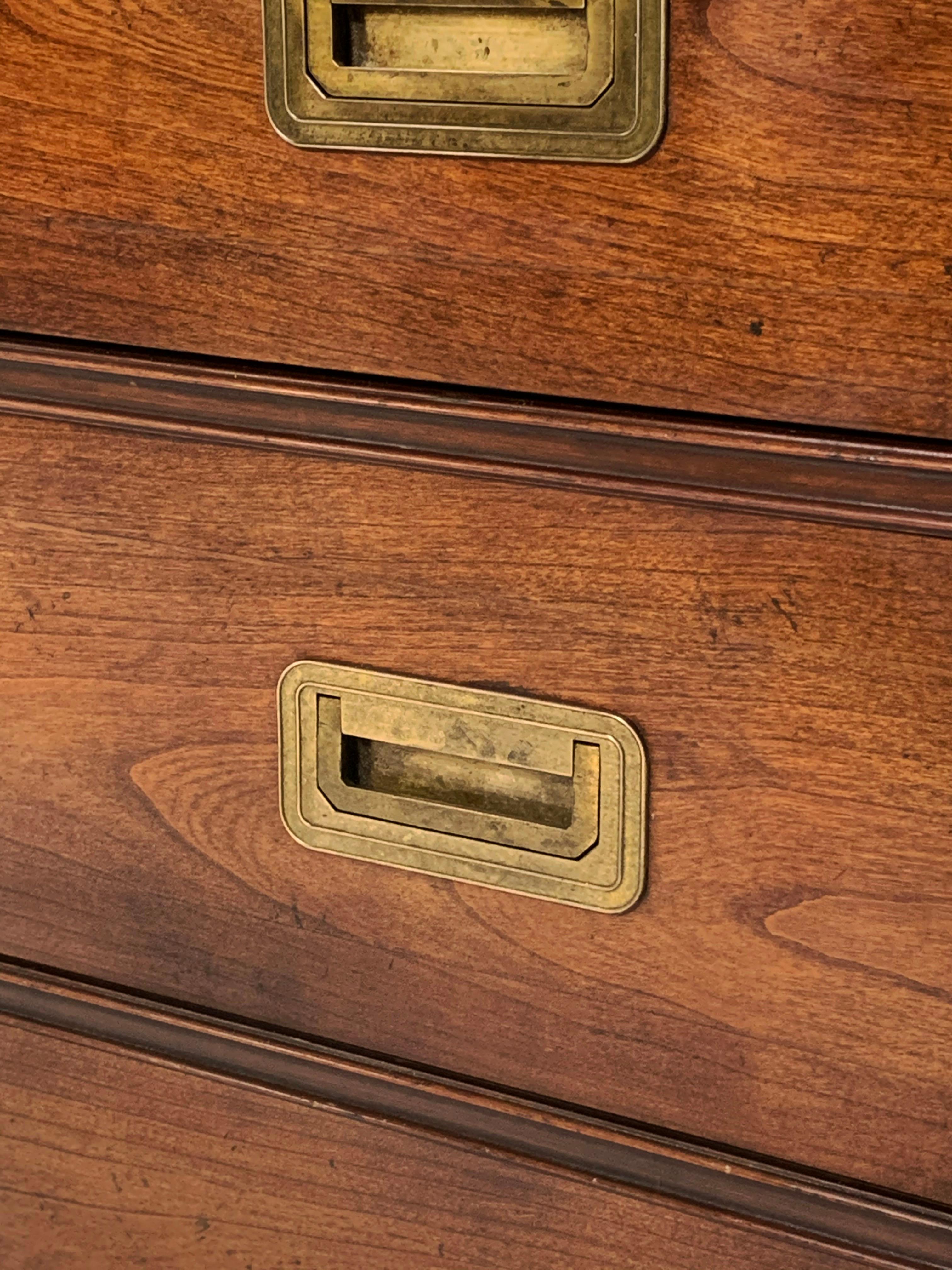 Baker Furniture Five-Drawer Campaign Chest, circa 1940s 2