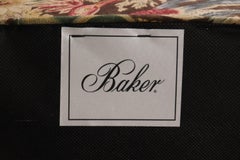 Baker Furniture Floral Upholstered Wingback or Fireside Chair