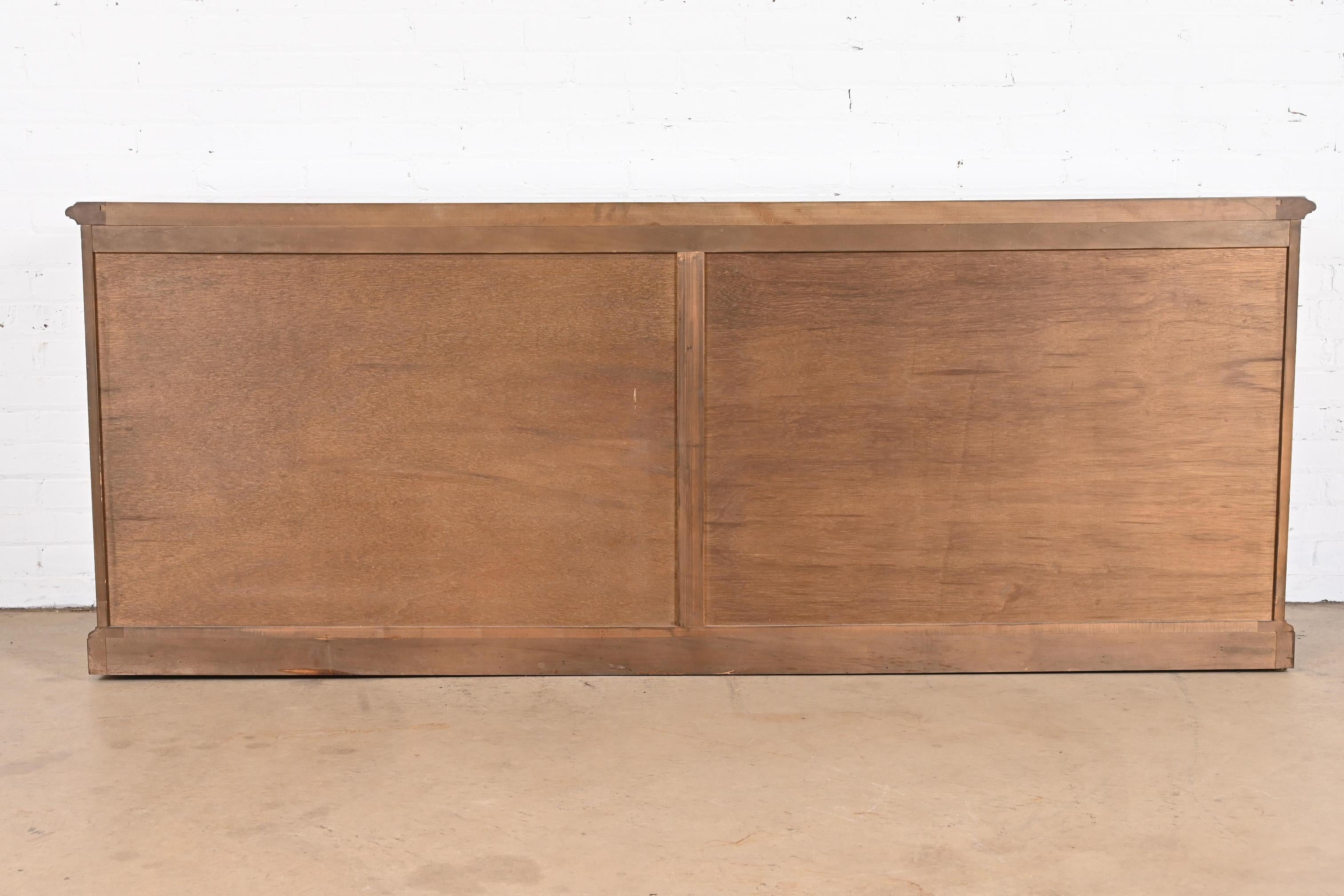 Baker Furniture French Country Carved Walnut Sideboard or Bar Cabinet, 1960s 7