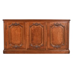 Baker Furniture French Country Cherry Wood Sideboard Credenza, Newly Refinished